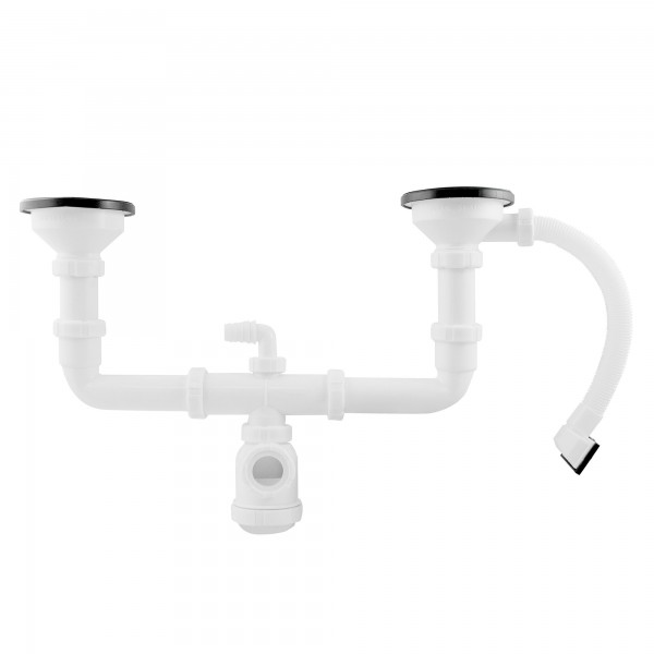 Sifon doble freg. c/valv. de cesta 1 1/2