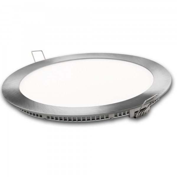 Downlight led redondo plata 15w.neutra