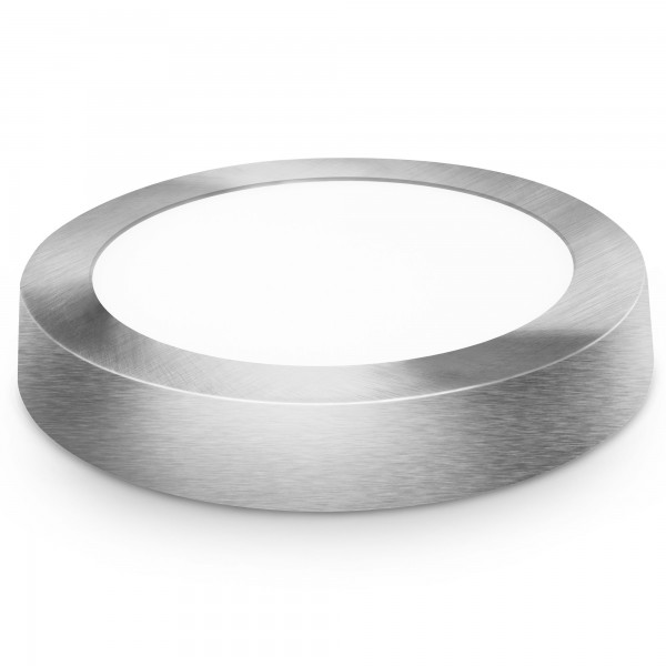 Downlight led superf.redon.plata 12w.ne