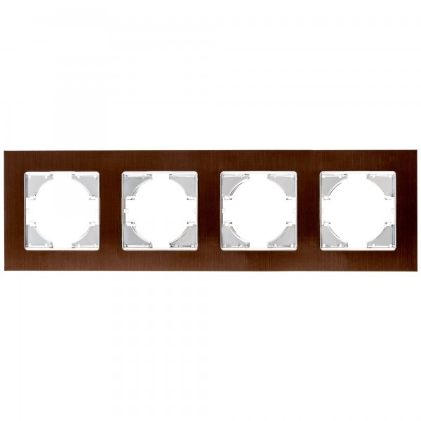 S-empot.aluminio marron marco 4elem.hori