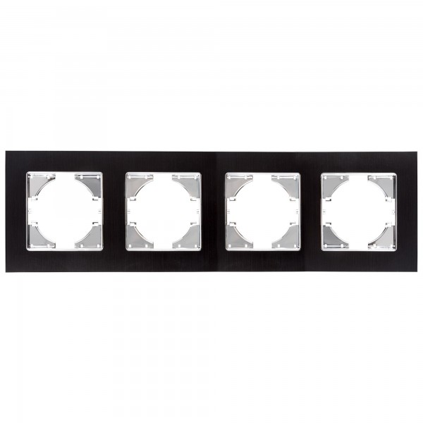 S-empot.aluminio negro marco 4elem.hori