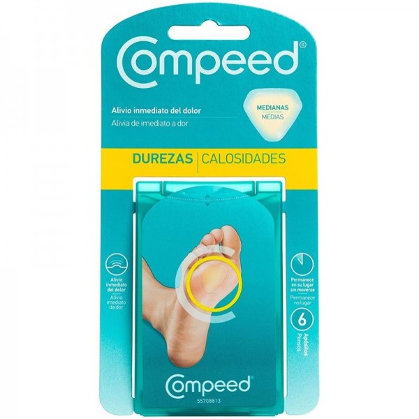 Compeed Apósitos Durezas Tamaño Mediano 6 Unidades