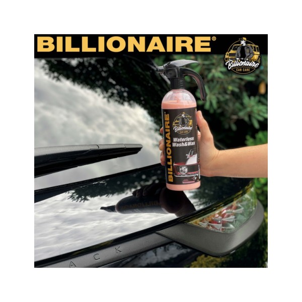 Billionaire Waterless Wash&Wax Limpieza en Seco con Cera Líquida Rápida en Spray Sin Necesidad de Agua Aroma a Melocotón 750ml