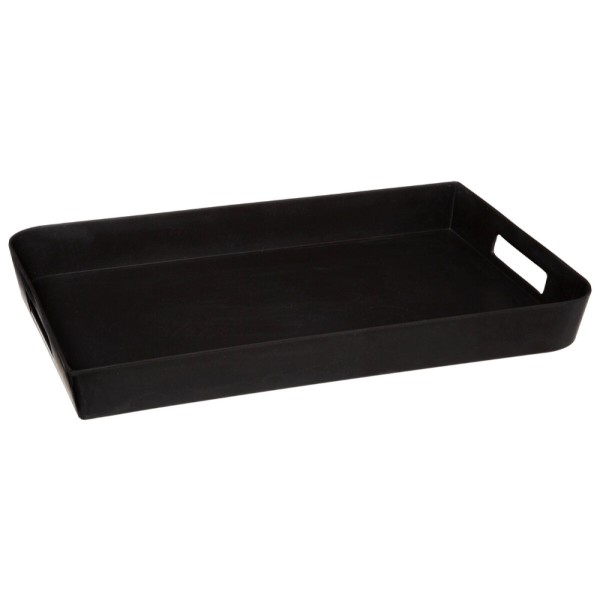 Bandeja de melamina negra coleccion noir kitchen 45 x 30 cm