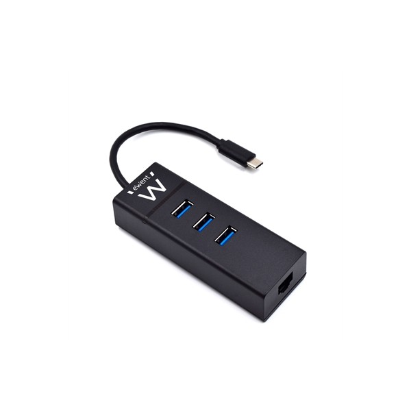 Ewent ew1141 hub tipo-c 3pts.usb 3.1+1pto. gigabit