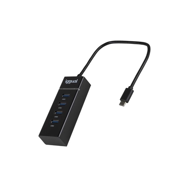 Iggual hub usb 3.0 tipo c x 4 puertos usb-a 3.0