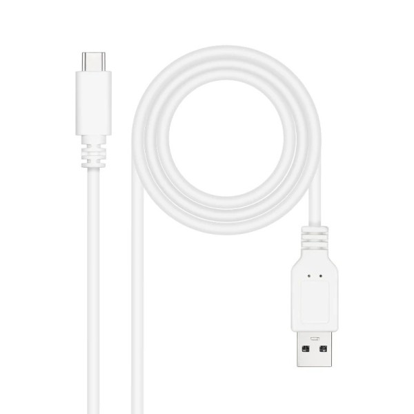 Nanocable cable usb 2.0 3a usb-c-m/m 0.5m blanco