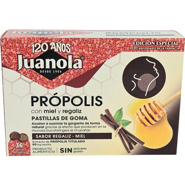 Juanola Propolis 36 Pastillas Egoma Regaliz y Miel