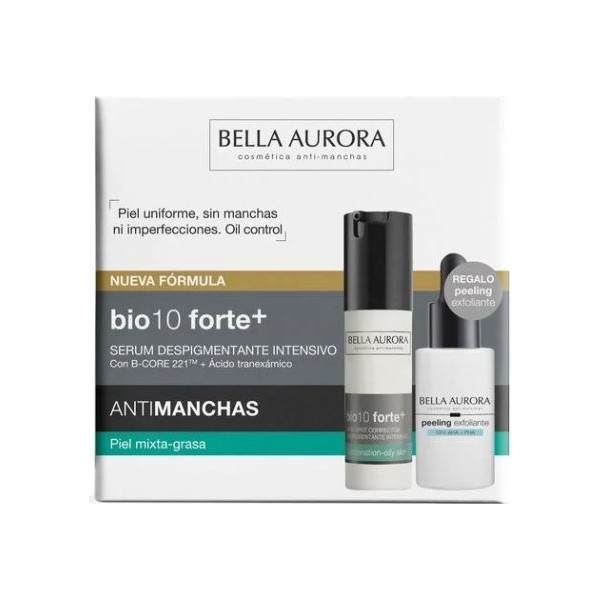 Bella aurora serum antimanchas piel mixta-grasa + peeling exfoliante REGALO
