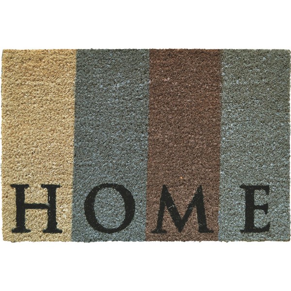 Felpudo de fibra de coco pintado diseño home, 60 x 40 cm