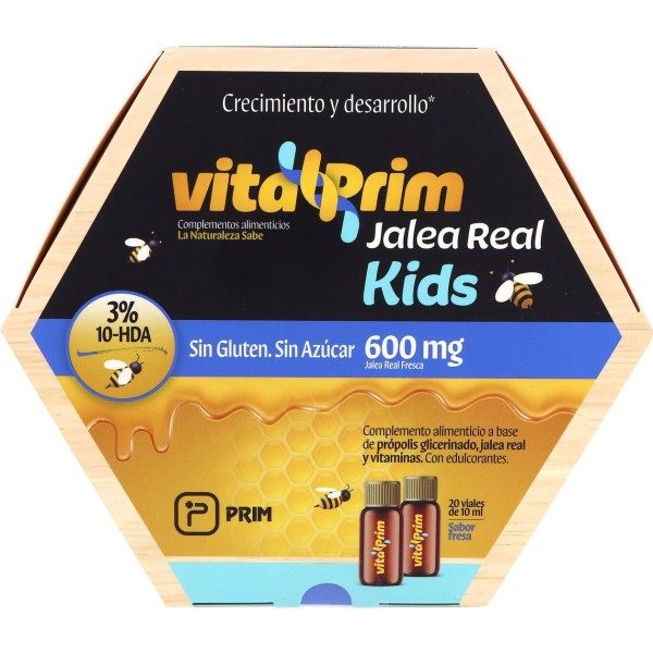 Vitalprim Jalea Real Kids 20 Viales 10 ml Sabor Fresa